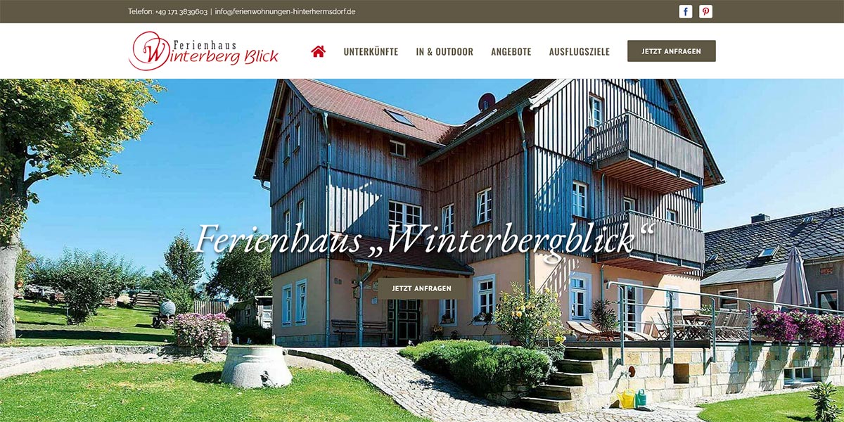 Responsive Webdesign - Ferienhaus Winterblick
