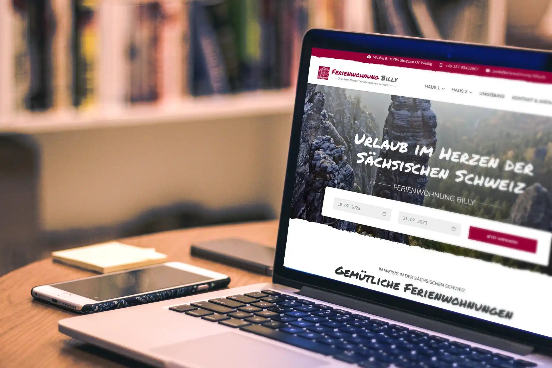 Fewo-Webseite - Websites für Ferienwohnungen - Referenz - Ferienwohnung Billy - Urlaub im Herzen der Sächsischen Schweiz