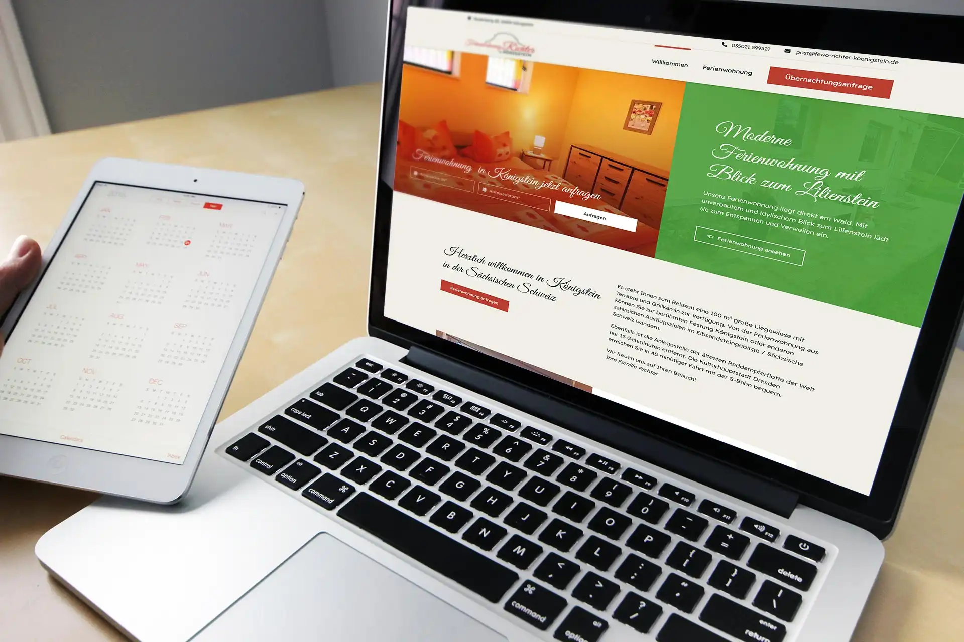 Fewo-Webseite - Websites für Ferienwohnungen - Referenz - Ferienwohnung Richter