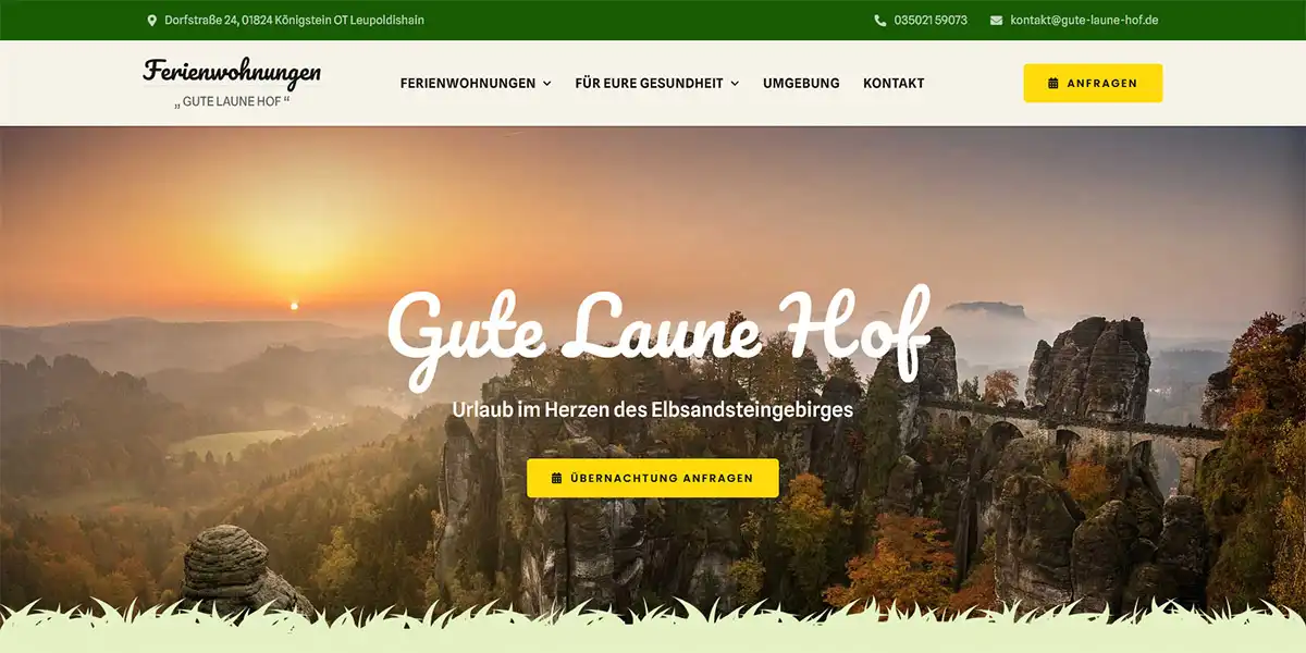 Responsive Webdesign - Gute Laune Hof Königstein